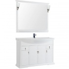 Подробнее о Мебель для ванной Aquanet (Акванет) Лагуна 120 (121x47,7x86,3 см) тумба под раковину-столешницу, белая матовая (175302)